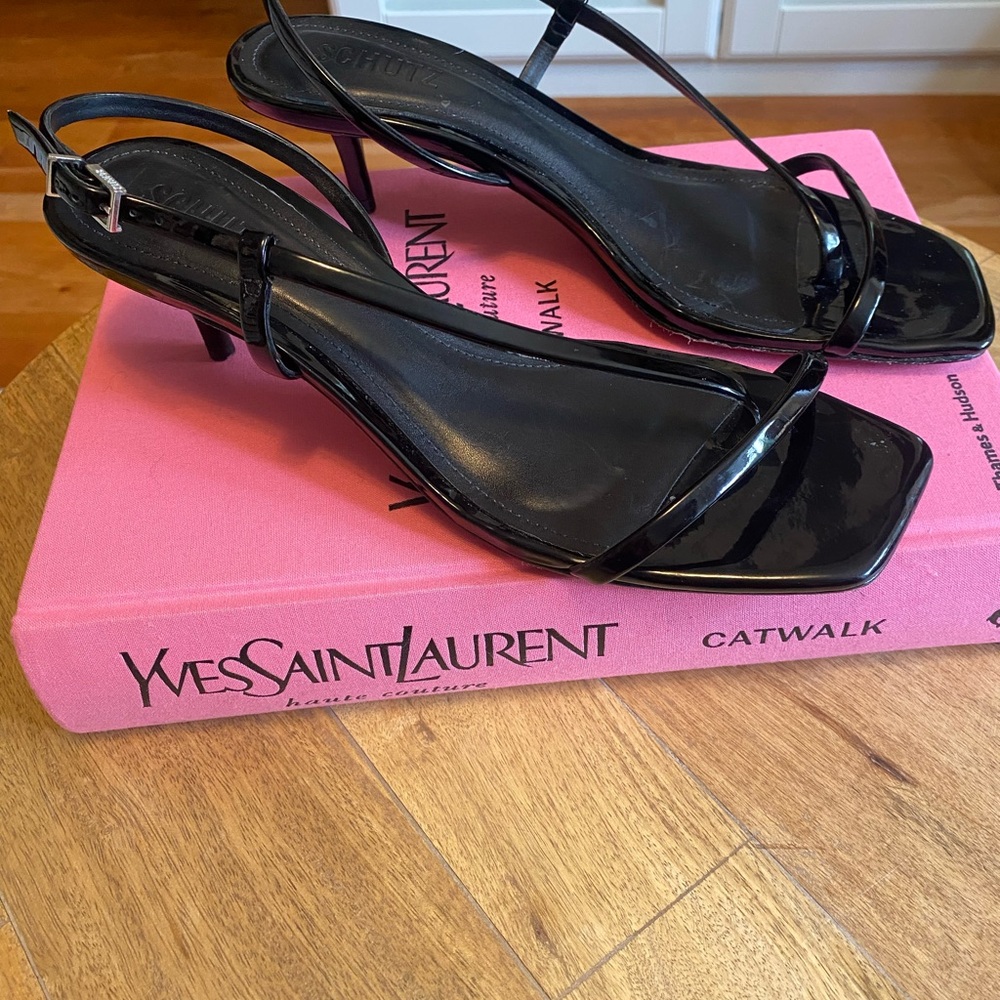 SCHUTZ Black Strappy Heels